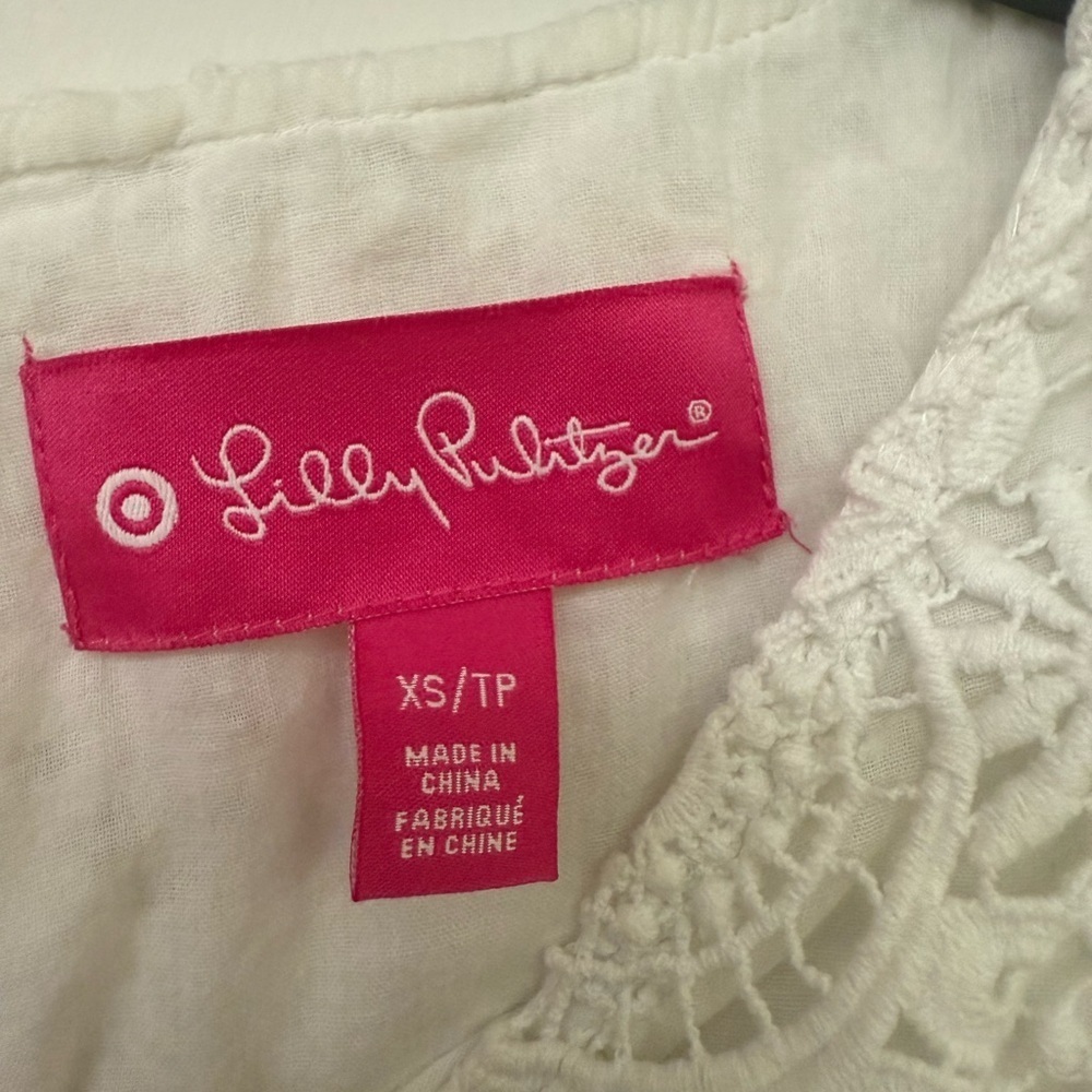 Lilly Pulitzer Elegant White Lace Sleeveless Top Size XS - Picture 3 of 3